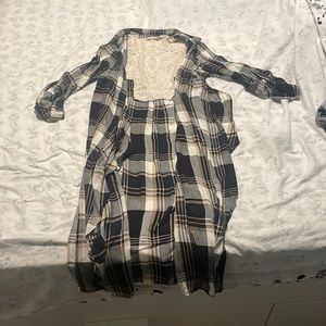 Long lace back flannel